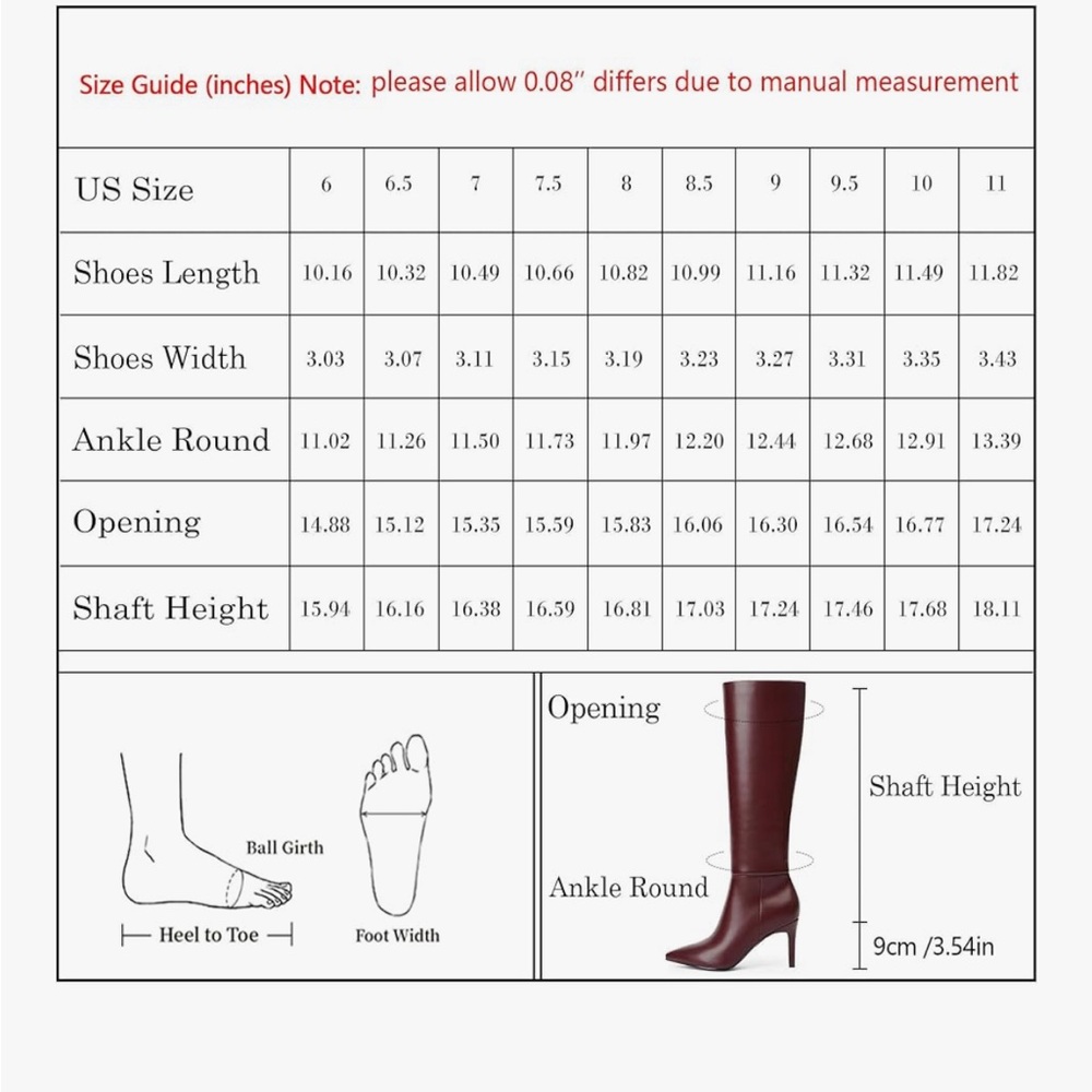 Burgundy maroon dark red wine knee high faux leather womens boots - Picture 14 of 14